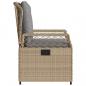 Preview: Gartensessel 2 Stk. Verstellbar Beige Poly Rattan