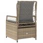 Preview: Gartensessel 2 Stk. Verstellbar Beige Poly Rattan
