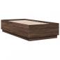 Preview: Bettgestell Braun Eichen-Optik 90x190 cm Holzwerkstoff