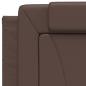 Preview: Bettgestell mit LED Braun 80x200 cm Kunstleder