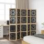 Preview: 5-tlg. Raumteiler Braun und Schwarz Massivholz Paulownia