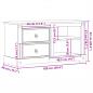 Preview: TV-Schrank Corona 100x40x52 cm Massivholz Kiefer