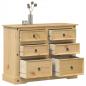 Preview: ARDEBO.de - Kommode Corona 120x48x91 cm Massivholz Kiefer