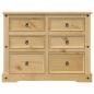 Preview: Kommode Corona 120x48x91 cm Massivholz Kiefer