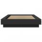 Preview: Bettgestell Schwarz 90x190 cm Holzwerkstoff