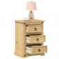 Preview: ARDEBO.de - Nachttisch Corona 45x35x64 cm Massivholz Kiefer