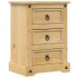 Preview: Nachttisch Corona 45x35x64 cm Massivholz Kiefer