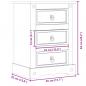 Preview: Nachttisch Corona 45x35x64 cm Massivholz Kiefer