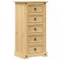 Preview: Nachttisch Corona 53x39x103 cm Massivholz Kiefer