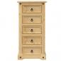 Preview: Nachttisch Corona 53x39x103 cm Massivholz Kiefer