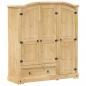 Preview: Kleiderschrank Corona 151,5x52x170 cm Massivholz Kiefer
