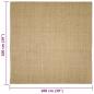 Preview: Teppich Natur Sisal 100x100 cm
