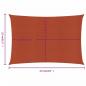 Preview: Sonnensegel 160 g/m² Rechteckig Terrakottarot 3,5x4,5 m HDPE