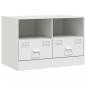 Preview: TV-Schrank Weiß 67x39x44 cm Stahl