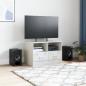 Preview: TV-Schrank Weiß 67x39x44 cm Stahl