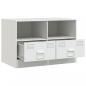 Preview: TV-Schrank Weiß 67x39x44 cm Stahl