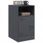 Preview: Nachttische 2 Stk. Anthrazit 34,5x39x62 cm Stahl