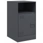 Preview: Nachttische 2 Stk. Anthrazit 34,5x39x62 cm Stahl
