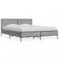 Preview: ARDEBO.de - Bettgestell Grau Sonoma 160x200 cm Holzwerkstoff und Metall