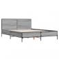 Preview: Bettgestell Grau Sonoma 160x200 cm Holzwerkstoff und Metall