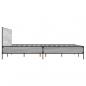 Preview: Bettgestell Grau Sonoma 160x200 cm Holzwerkstoff und Metall