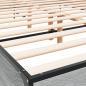 Preview: Bettgestell Grau Sonoma 160x200 cm Holzwerkstoff und Metall