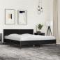 Preview: Bettgestell Schwarz 180x200 cm Holzwerkstoff und Metall
