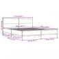 Preview: Bettgestell Grau Sonoma 120x190 cm Holzwerkstoff und Metall