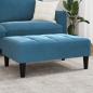 Preview: ARDEBO.de - Fußhocker Blau 77x55x31 cm Samt