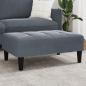 Preview: ARDEBO.de - Fußhocker Dunkelgrau 77x55x31 cm Samt