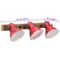 Preview: ARDEBO.de - Wandleuchte 25 W Rot 65x25 cm E27