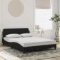 Preview: Bett mit Matratze Schwarz 140x200 cm Samt