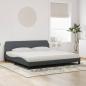 Preview: Bett mit Matratze Dunkelgrau 200x200 cm Samt