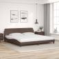 Preview: Bett mit Matratze Braun 200x200 cm Kunstleder
