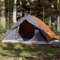 Preview: ARDEBO.de - Kuppel-Campingzelt 4 Personen Grau und Orange Wasserdicht