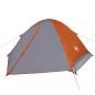 Preview: Kuppel-Campingzelt 4 Personen Grau und Orange Wasserdicht