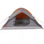Preview: Kuppel-Campingzelt 4 Personen Grau und Orange Wasserdicht
