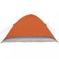 Preview: Kuppel-Campingzelt 4 Personen Grau und Orange Wasserdicht