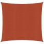 Preview: ARDEBO.de - Sonnensegel 160 g/m² Quadratisch Terrakottarot 4,5x4,5 m HDPE