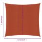 Preview: Sonnensegel 160 g/m² Quadratisch Terrakottarot 4,5x4,5 m HDPE