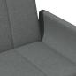 Preview: Schlafsofa 2-Sitzer mit Fußhocker Dunkelgrau Stoff