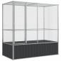 Preview: Voliere Silbern 210,5x107x212 cm Stahl