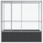 Preview: Voliere Silbern 210,5x107x212 cm Stahl
