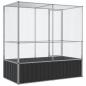 Preview: Voliere Silbern 210,5x107x212 cm Stahl