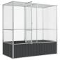 Preview: Voliere Silbern 210,5x107x212 cm Stahl