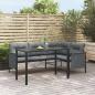 Preview: ARDEBO.de - Garten-Esstisch Anthrazit 110x54x70 cm Stahl