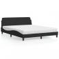 Preview: ARDEBO.de - Bett mit Matratze Schwarz 160x200 cm Samt