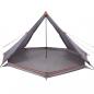 Preview: Tipi-Familienzelt 8 Personen Grau und Orange Wasserdicht