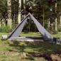 Preview: Tipi-Familienzelt 8 Personen Grau und Orange Wasserdicht