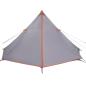 Preview: Tipi-Familienzelt 8 Personen Grau und Orange Wasserdicht
